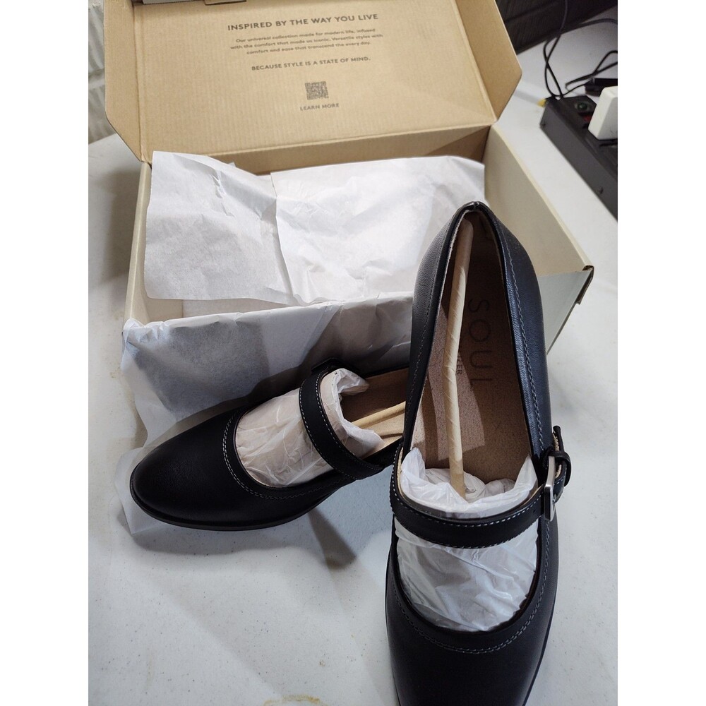Naturalizer Soul Leather Women's Shoes, Black Size 8.5 NIB (659)